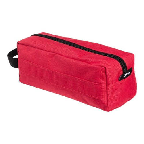 Okin Pencil Case Barrel 1 Zip Red 22x8x8cm Okin Pencil Case Barrel 1 Zip Red 22x8x8cm