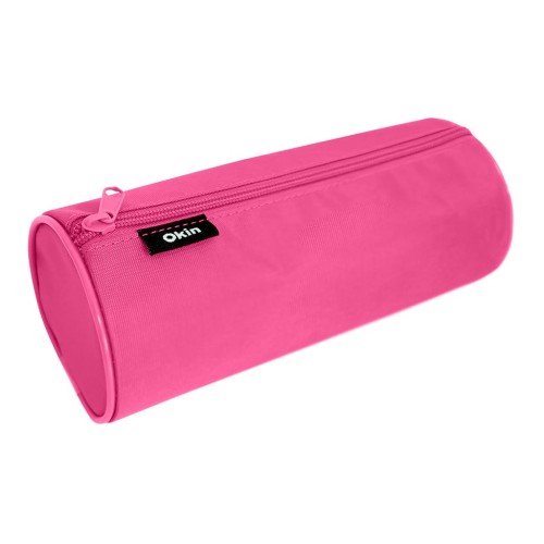 Large Barrel Pencil Case Pink 220mm x 90mm Large Barrel Pencil Case Pink 220mm x 90mm