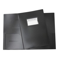 Presentation Folder A4 with Name Holder Black Presentation Folder A4 with Name Holder Black
