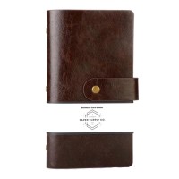 Business Card Holder Vintage Brown 96 cards