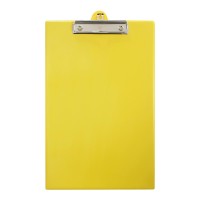 Clipboard PVC Single Foolscap Yellow