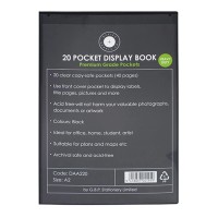 Insert Display Book A2 20 Pocket Black Insert Display Book A2 20 Pocket Black