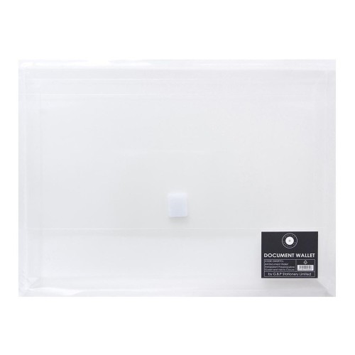 OSC Document Wallet A4 Velcro Closure Clear OSC Document Wallet A4 Velcro Closure Clear