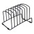 File Rack U Shaped 7 Slots Black