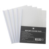 Report Cover Clear A4 White Spine Holds 50 Sheets Pack 5 Report Cover Clear A4 White Spine Holds 50 Sheets Pack 5
