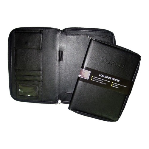 OSC Log Book Cover Leather Look Black OSC Log Book Cover Leather Look Black