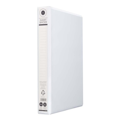 OSC Insert Binder A4 3D 25mm White OSC Insert Binder A4 3D 25mm White