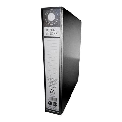 OSC Insert Binder A4 3D 38mm Black OSC Insert Binder A4 3D 38mm Black