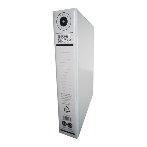 OSC Insert Binder A4 4D 38mm White OSC Insert Binder A4 4D 38mm White