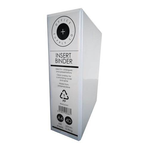 Insert Binder A4 4D 65mm White Insert Binder A4 4D 65mm White