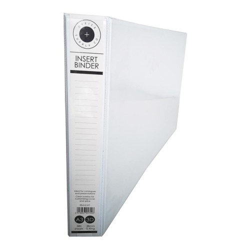 OSC Insert Binder 3D Landscape 38mm White 250 Sheets A3 OSC Insert Binder 3D Landscape 38mm White 250 Sheets A3