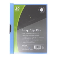 Clip Easy File A4 Light Blue 30 Sheet