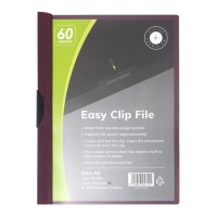 Clip Easy File A4 Burgundy 60 Sheet