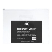 Document Wallet A4 Zip Closure Clear Document Wallet A4 Zip Closure Clear