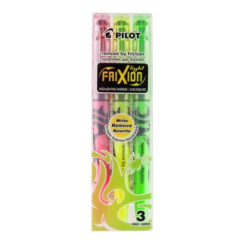 3-Pack Pilot Frixion Erasable Highlighter - Multi Colour 3-Pack Pilot Frixion Erasable Highlighter - Multi Colour