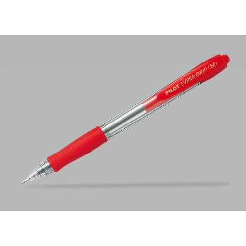 12-Pack Pilot Super Grip Red Retractable Clicker Pen Fine 12-Pack Pilot Super Grip Red Retractable Clicker Pen Fine