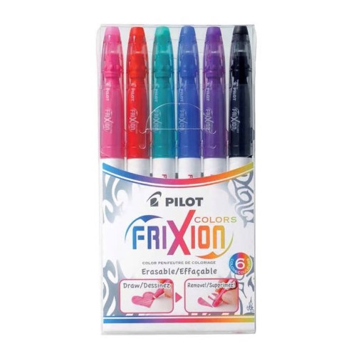 Pilot Frixion Erasable Markers - Multi Colour 6 Pack Pilot Frixion Erasable Markers - Multi Colour 6 Pack