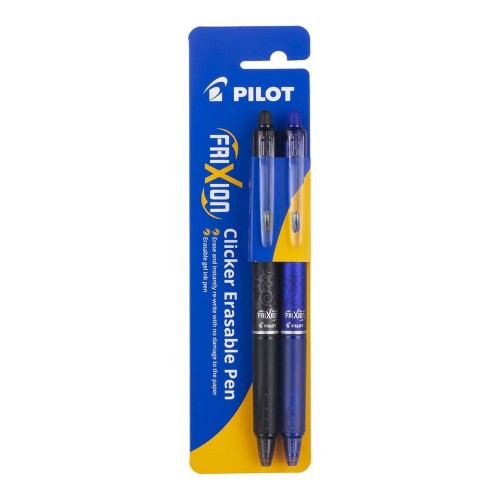 Pilot 2-Pack Frixion Clicker Erasable Fine Assorted Pilot 2-Pack Frixion Clicker Erasable Fine Assorted