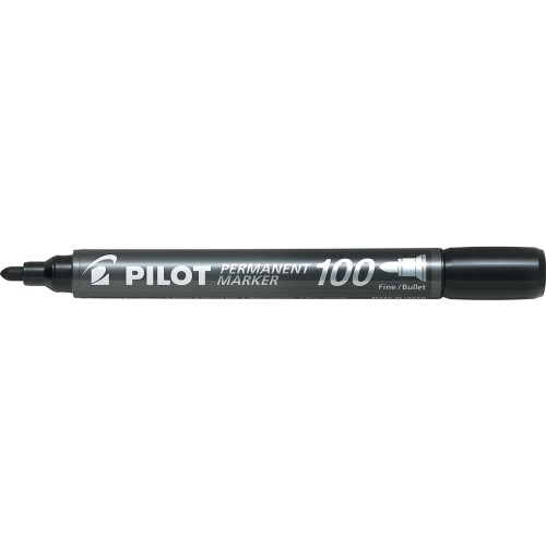 12-Pack Pilot SCA 100 Permanent Black Bullet Tip Marker 12-Pack Pilot SCA 100 Permanent Black Bullet Tip Marker