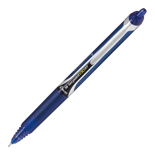 12-Pack Pilot Hi-Tecpoint V10RT Rollerball Broad Blue BXRT-V10-L