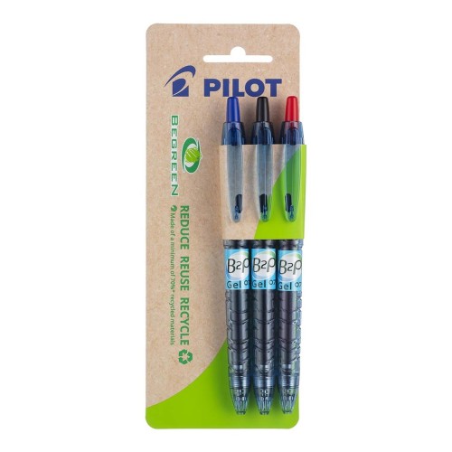 3-Pack Pilot BeGreen B2P Gel Fine Assorted 3-Pack Pilot BeGreen B2P Gel Fine Assorted