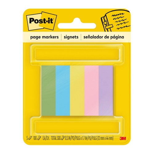 5-Pack Post-it Page Markers 670-5AU 12x440mm Floral Fantasy (Jaipur)