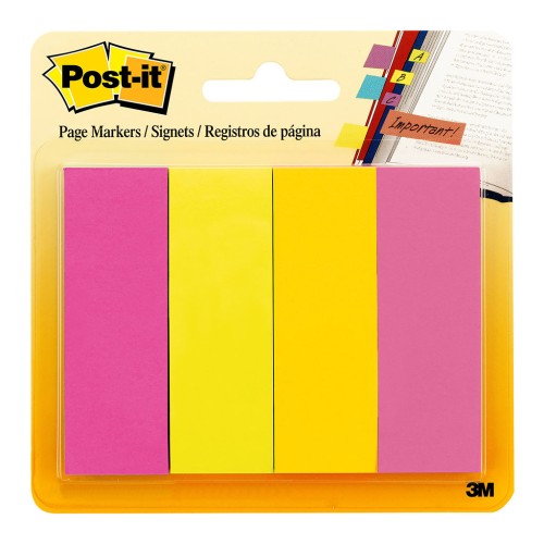 4-Pack Post-it Page Markers 671-4AU 22x73mm Assorted 4-Pack Post-it Page Markers 671-4AU 22x73mm Assorted