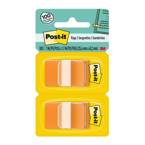 Post-it Flags 680-OE2 Twin Pack Orange 25x43mm 100 Pack Post-it Flags 680-OE2 Twin Pack Orange 25x43mm 100 Pack