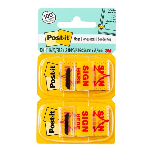 Post-it Flags 680-SH2 Sign Here 25x43mm 2 Pack Post-it Flags 680-SH2 Sign Here 25x43mm 2 Pack