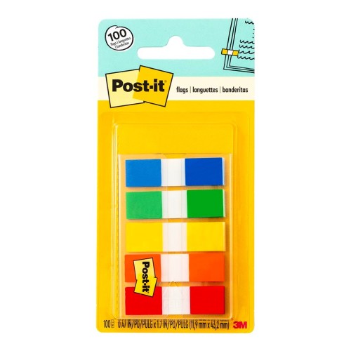 Post-it Flags 683-5CF Mini Assorted Portable 12x43mm 100 Pack Post-it Flags 683-5CF Mini Assorted Portable 12x43mm 100 Pack