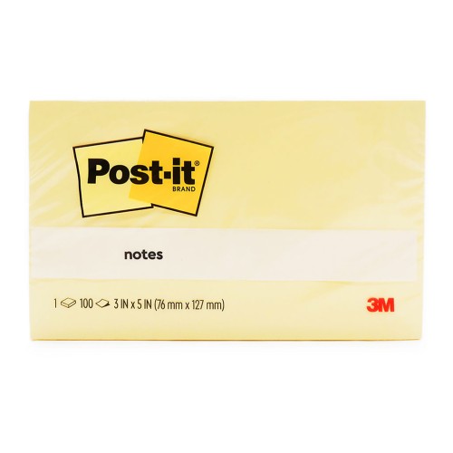 Post-it Notes Yellow 655-Y 76x127mm 100-Sheet Pad Post-it Notes Yellow 655-Y 76x127mm 100-Sheet Pad