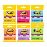 Post-it Super Sticky Lined Notes 4490-SSMX 101x101mm Assorted 90sh Post-it Super Sticky Lined Notes 4490-SSMX 101x101mm Assorted 90sh