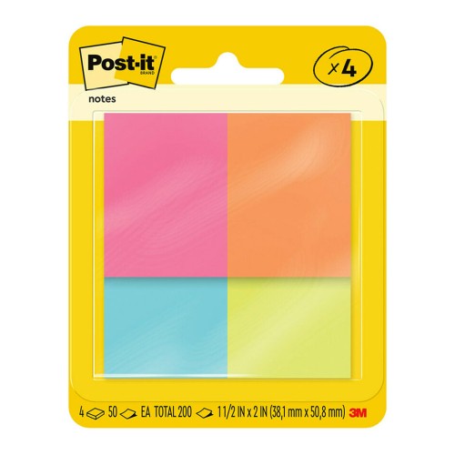 4-Pack Post-it Notes 653-4AF 38x50mm Poptimistic (Cape Town) 4-Pack Post-it Notes 653-4AF 38x50mm Poptimistic (Cape Town)