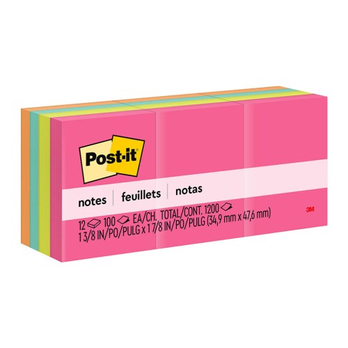 12-Pack Post-it Notes 653-AN 35x48mm Poptimistic (Cape Town) 12-Pack Post-it Notes 653-AN 35x48mm Poptimistic (Cape Town)