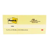Post-it Notes 653-Y 35x48mm Yellow, Pack of 12 Post-it Notes 653-Y 35x48mm Yellow, Pack of 12