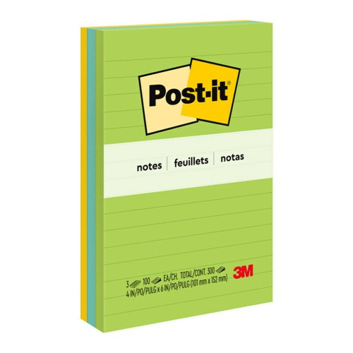 3-Pack Post-it Lined Notes 660-3AU 101x152mm Floral Fantasy (Jaipur) 3-Pack Post-it Lined Notes 660-3AU 101x152mm Floral Fantasy (Jaipur)