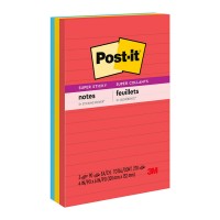 3-Pack Post-it Super Sticky Lined Notes 660-3SSAN 101x152mm Primaries (Marrakesh) 3-Pack Post-it Super Sticky Lined Notes 660-3SSAN 101x152mm Primaries (Marrakesh)