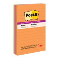 3-Pack Post-it Super Sticky Lined Notes 660-3SSUC 101x152mm Energy (Rio) 3-Pack Post-it Super Sticky Lined Notes 660-3SSUC 101x152mm Energy (Rio)