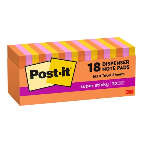 Post-it Super Sticky Pop Up Notes R330-18SSAU-CP 76x76mm Energy (Rio), Pack of 18 Post-it Super Sticky Pop Up Notes R330-18SSAU-CP 76x76mm Energy (Rio), Pack of 18