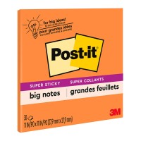 Post-it Super Sticky Big Notes BN11 Orange 279 x 279mm 30 sheet pads Post-it Super Sticky Big Notes BN11 Orange 279 x 279mm 30 sheet pads