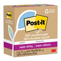 Pack of 5 Post-it 100 Rec Super Sticky Notes 654R-5SST 76mm x 76mm Oasis Pack of 5 Post-it 100 Rec Super Sticky Notes 654R-5SST 76mm x 76mm Oasis