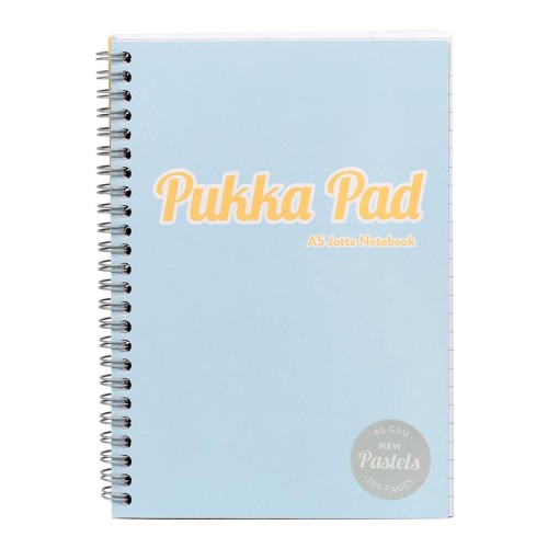 Pukka Pastel Jotta Notebook A5 Blue 80gsm 200 Lined Pages Pukka Pastel Jotta Notebook A5 Blue 80gsm 200 Lined Pages