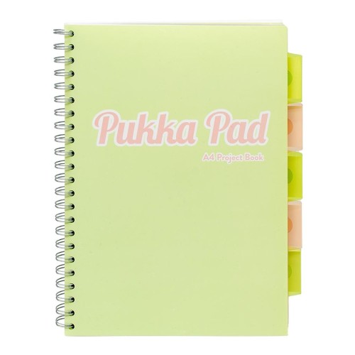 Pukka Pastel Project Book Lined A4 Green 200 Pages 80gsm Pukka Pastel Project Book Lined A4 Green 200 Pages 80gsm
