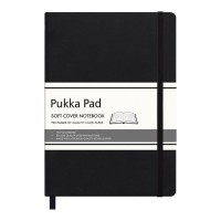 Pukka Soft Cover Lined Notebook Black144mm x 210mm 192 Pages 80gsm Pukka Soft Cover Lined Notebook Black144mm x 210mm 192 Pages 80gsm