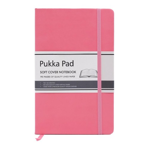 Pukka Signature Lined Soft Cover Notebook Pink 130mm x 210mm 192 Pages 80gsm Pukka Signature Lined Soft Cover Notebook Pink 130mm x 210mm 192 Pages 80gsm