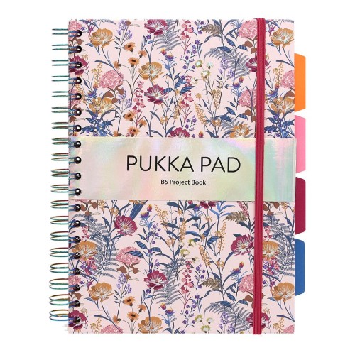 Pukka Bloom Lined Hardcover Project Notebook Cream B5 200 Pages 80gsm Pukka Bloom Lined Hardcover Project Notebook Cream B5 200 Pages 80gsm