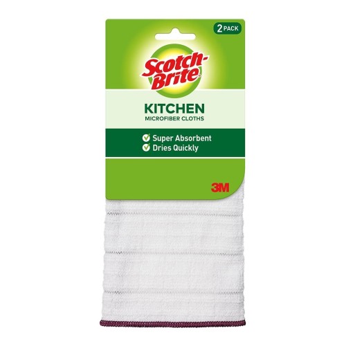Scotch-Brite Kitchen Microfibre Cloths, Pack of 2 Scotch-Brite Kitchen Microfibre Cloths, Pack of 2