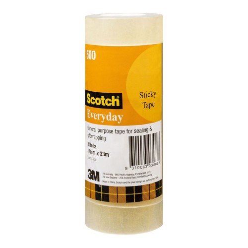 Scotch Sticky Tape 502 18mm x 33m Tower 8 rolls Scotch Sticky Tape 502 18mm x 33m Tower 8 rolls