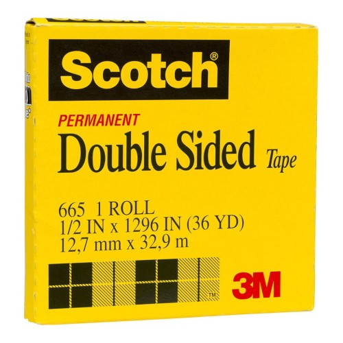 Scotch Double Sided Tape 665 12.7mm x 33m Refill Roll Scotch Double Sided Tape 665 12.7mm x 33m Refill Roll