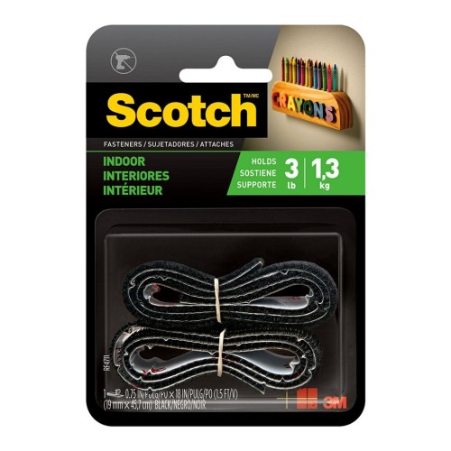 Scotch Fastener Indoor RF4711 12.7 mm x 4.57 m Black Scotch Fastener Indoor RF4711 12.7 mm x 4.57 m Black